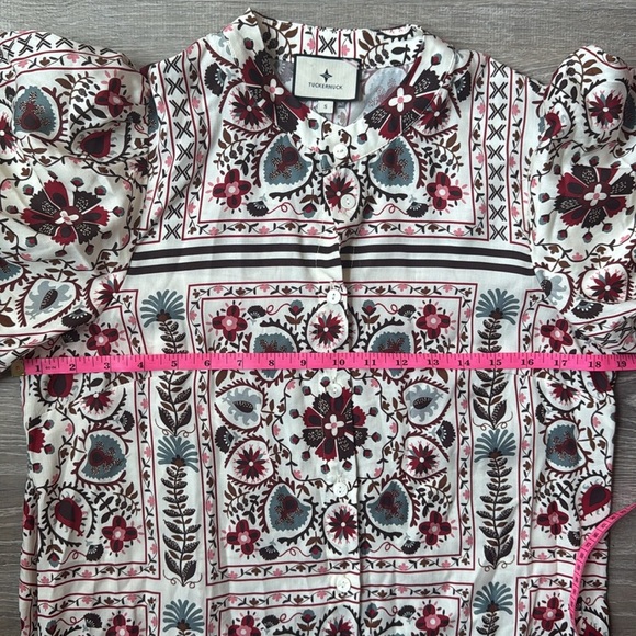 NEW TUCKERNUCK Patchwork Floral Lewis Dress small - Picture 11 of 14